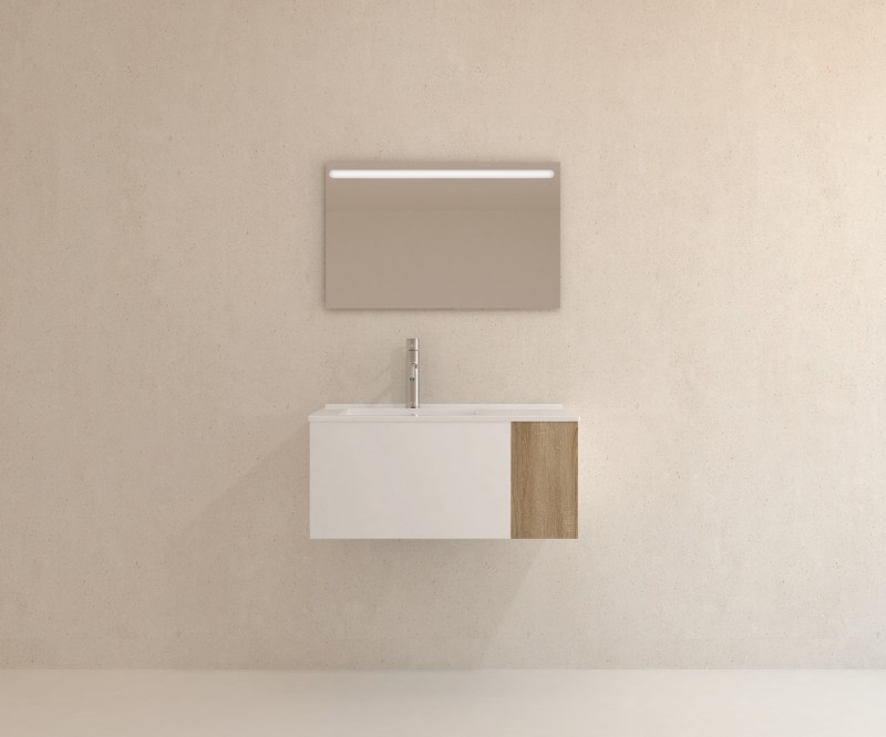 Pack YVOIRE + lavabo + espejo LED