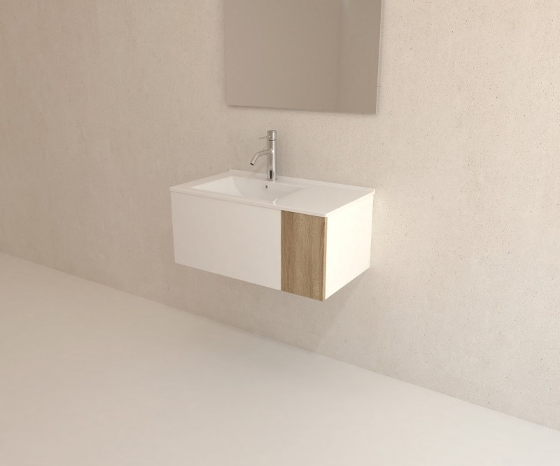 Pack YVOIRE + lavabo + espejo LED