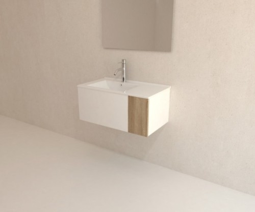 Pack YVOIRE + lavabo + espejo LED