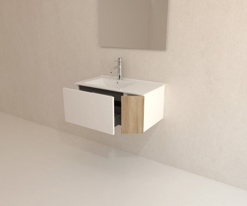 Pack YVOIRE + lavabo + espejo LED