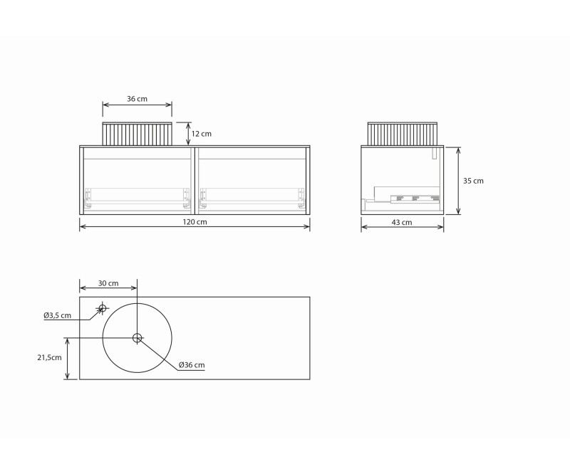 Pack ROCHELLE + encimera Dekton + lavabo estriado