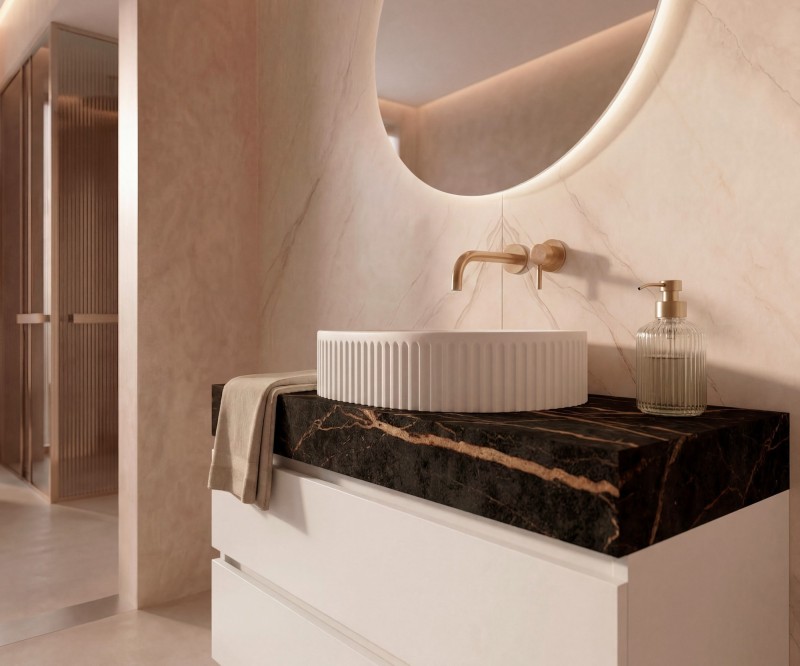 Pack BRIARE + encimera Dekton + lavabo estriado