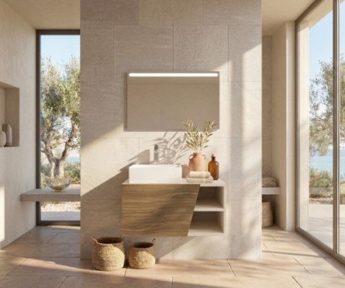 Pack CANNES + espejo LED + lavabo
